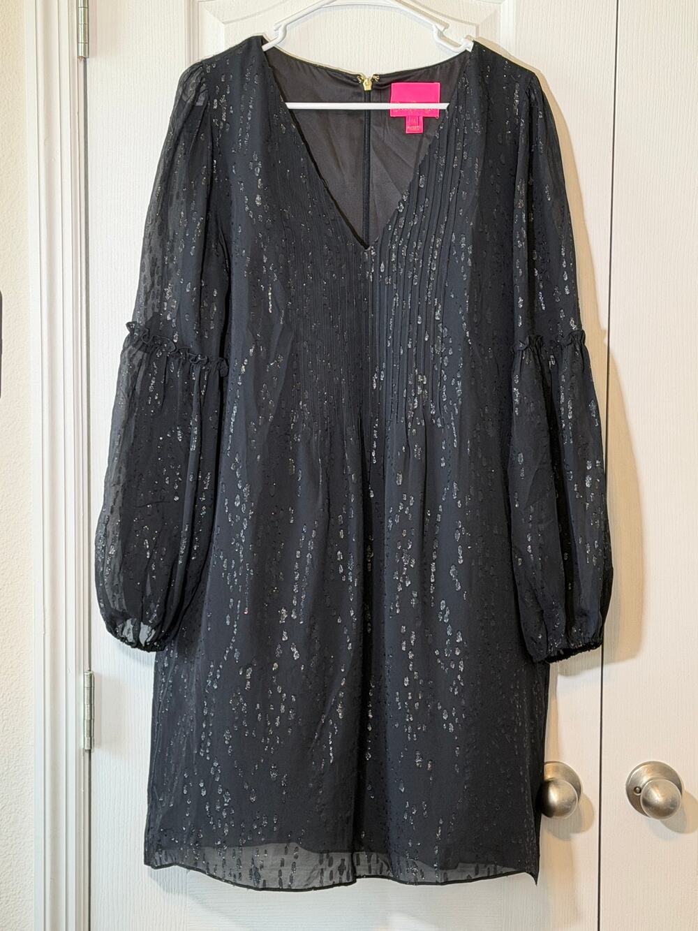 Lilly Pulitzer Cleme Silk Mini Dress in Onyx Size 14